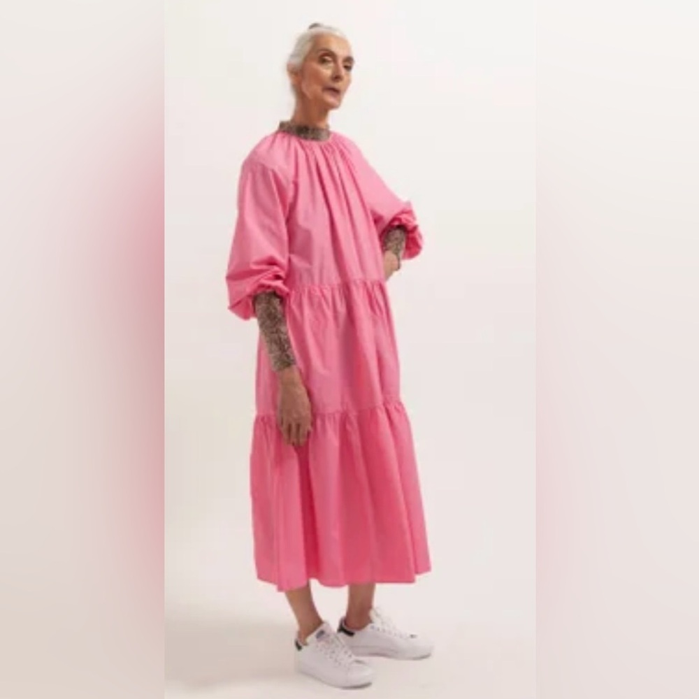 Mikoh Ballon Sleeve Pink Dress